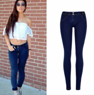 Push-up Body Shaping Dark Blue Low Cut Jeans