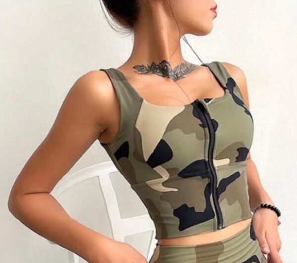 Green Cammo Top